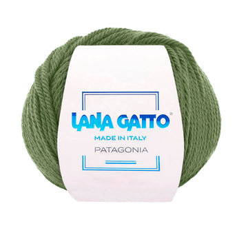 Gomitolo 100% Pura Lana Vergine, Lana Gatto Linea Patagonia - Tonalità Verde
