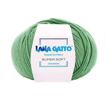 Gomitolo 100% Pura Lana Vergine Merino Extrafine, Lana Gatto Linea Super Soft - Tonalità Verde