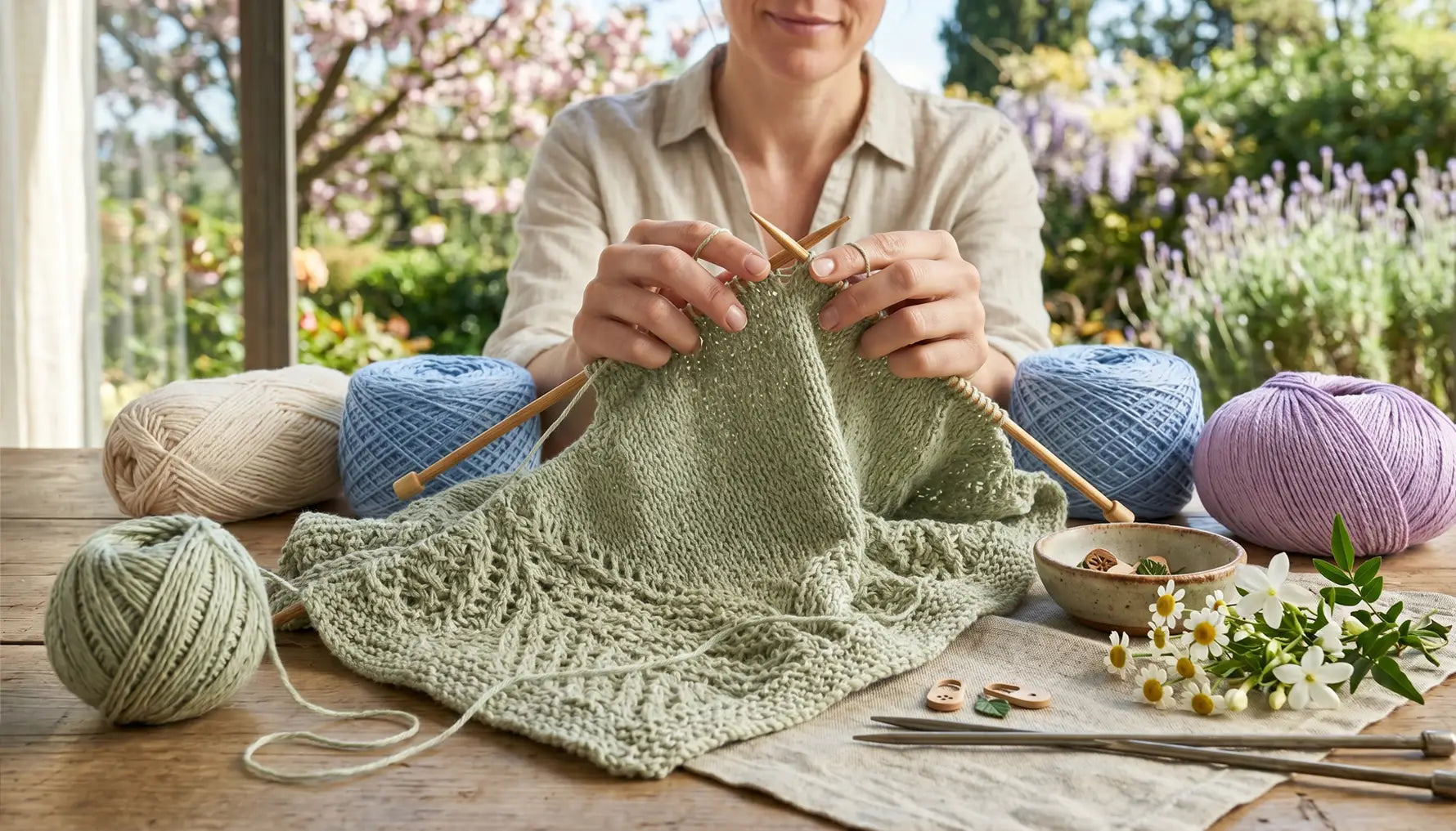 Lana Spessa Per Lavori A Mano - 500g / 25m - Verde Chiaro - Filato Morbido Per Coperte E Sciarpe