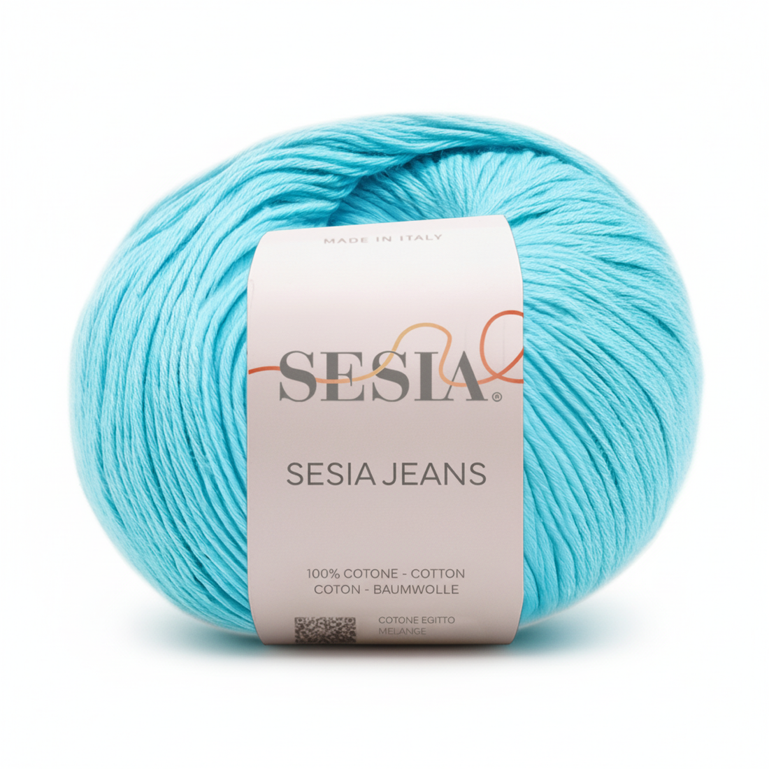 Gomitolo 100% Cotone pettinato melange, Sesia Jeans - Tonalità Verde e Azzurro