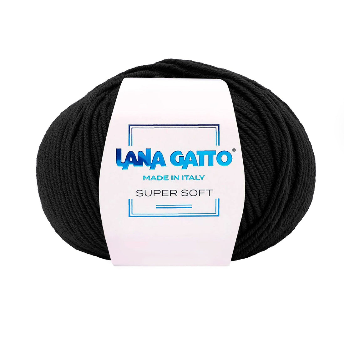 Gomitolo 100% Pura Lana Vergine Merino Extrafine, Lana Gatto - Nero