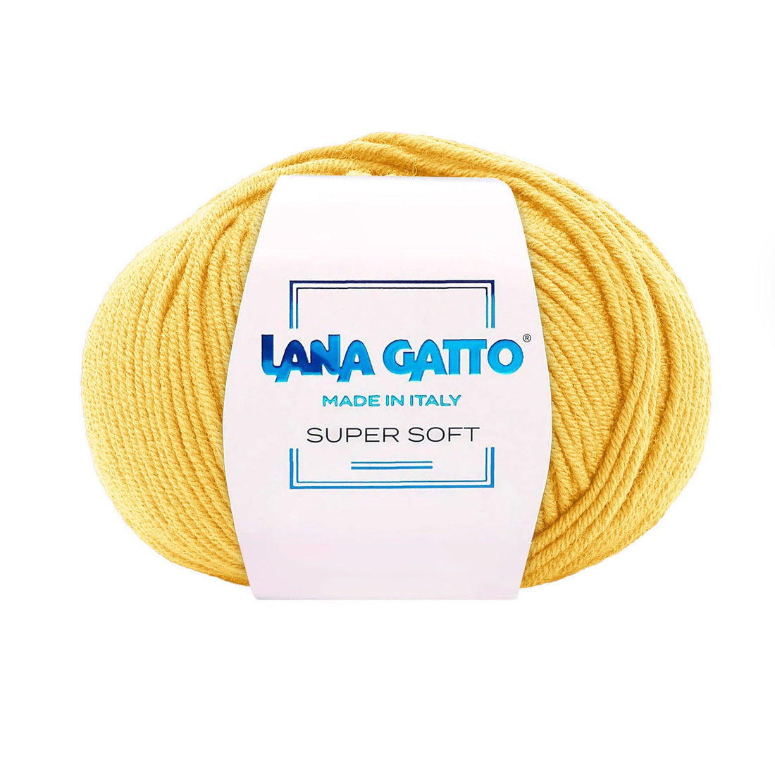 Gomitolo 100% Pura Lana Vergine Merino Extrafine, Lana Gatto - Giallo Medio