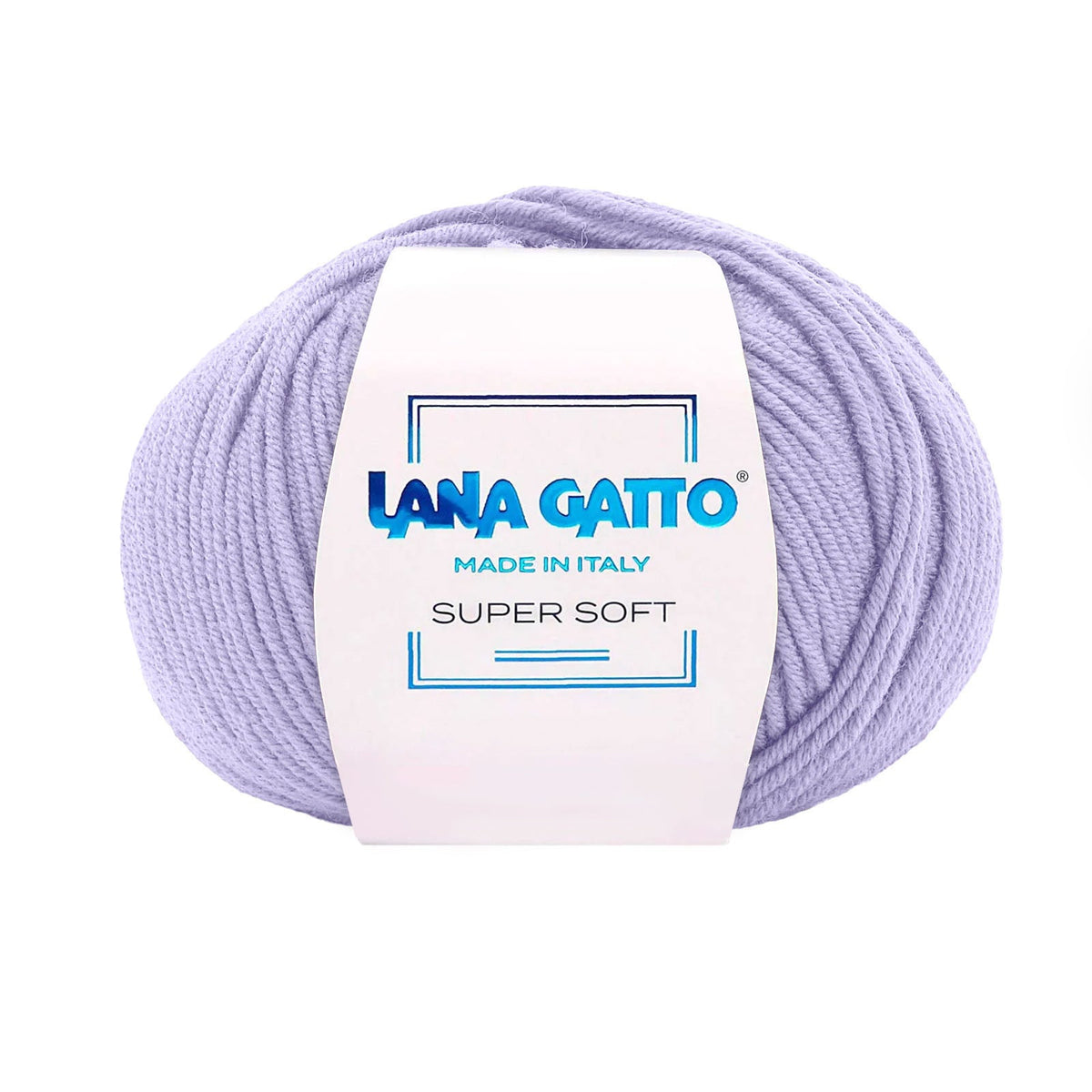 Gomitolo 100% Pura Lana Vergine Merino Extrafine, Lana Gatto - Lilla Medio