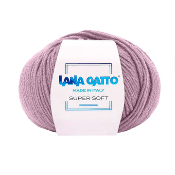 Gomitolo 100% Pura Lana Vergine Merino Extrafine, Lana Gatto - Lilla Chiaro