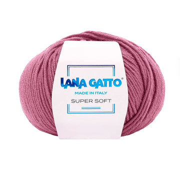 Gomitolo 100% Pura Lana Vergine Merino Extrafine, Lana Gatto - Rosa Malva