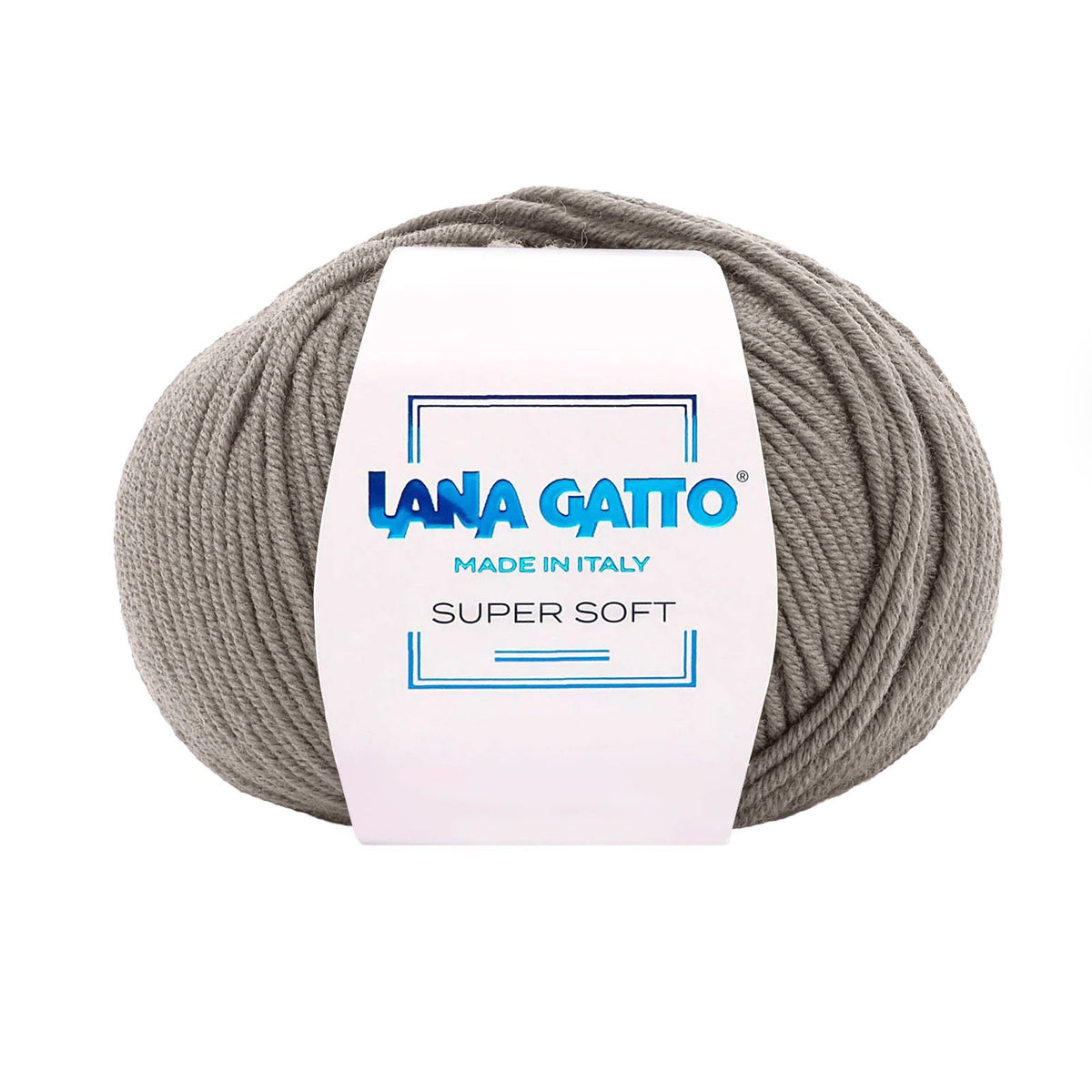 Gomitolo 100% Pura Lana Vergine Merino Extrafine, Lana Gatto - Tortora