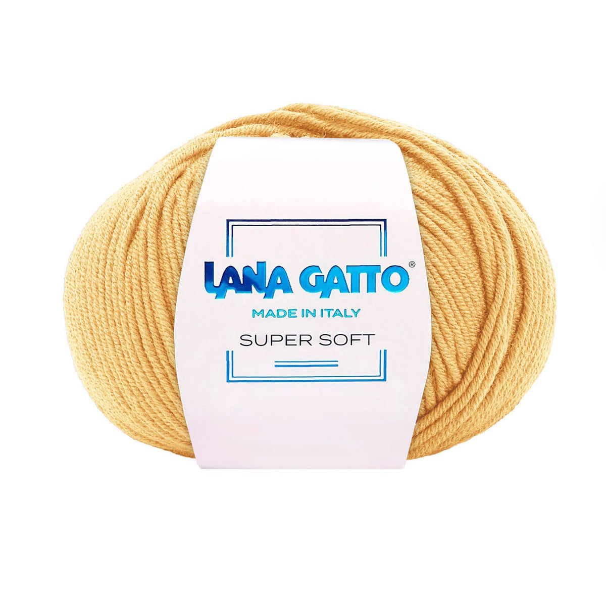 Gomitolo 100% Pura Lana Vergine Merino Extrafine, Lana Gatto - Giallo Scuro