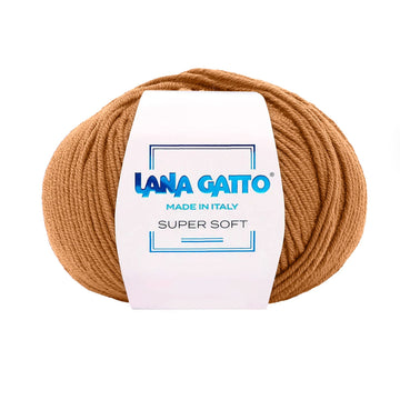 Gomitolo 100% Pura Lana Vergine Merino Extrafine, Lana Gatto - Arancione Medio