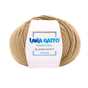 100% Pure Virgin Merino Wool Extrafine, Lana Gatto Super Soft Line - Brown Colors