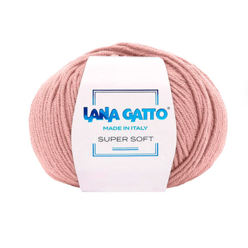 Gomitolo 100% Pura Lana Vergine Merino Extrafine, Lana Gatto - Rosa antico Scuro