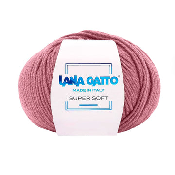 Gomitolo 100% Pura Lana Vergine Merino Extrafine, Lana Gatto - Rosa antico Chiaro