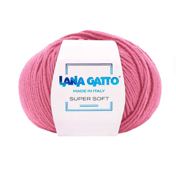 Gomitolo 100% Pura Lana Vergine Merino Extrafine, Lana Gatto - Rosa Fucsia
