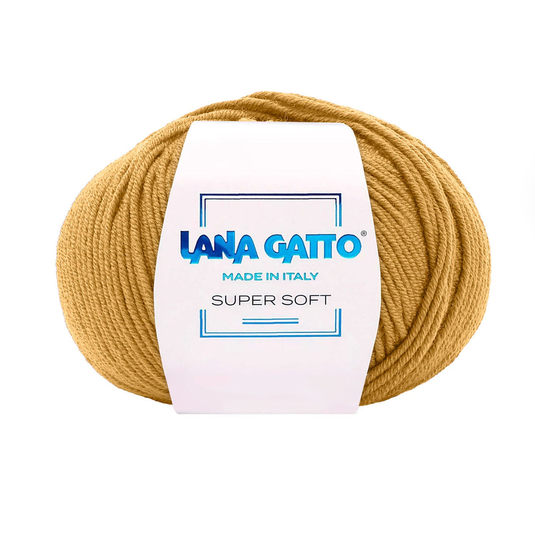 Gomitolo 100% Pura Lana Vergine Merino Extrafine, Lana Gatto - Ocra Medio