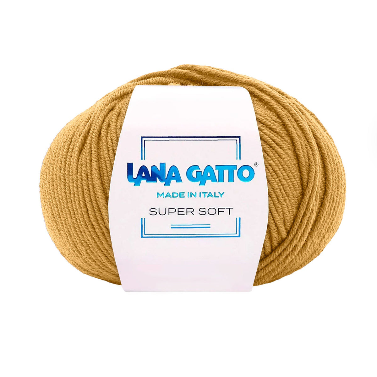 Gomitolo 100% Pura Lana Vergine Merino Extrafine, Lana Gatto - Ocra Medio