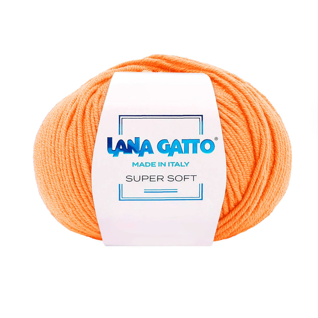 Gomitolo 100% Pura Lana Vergine Merino Extrafine, Lana Gatto - Arancione Chiaro
