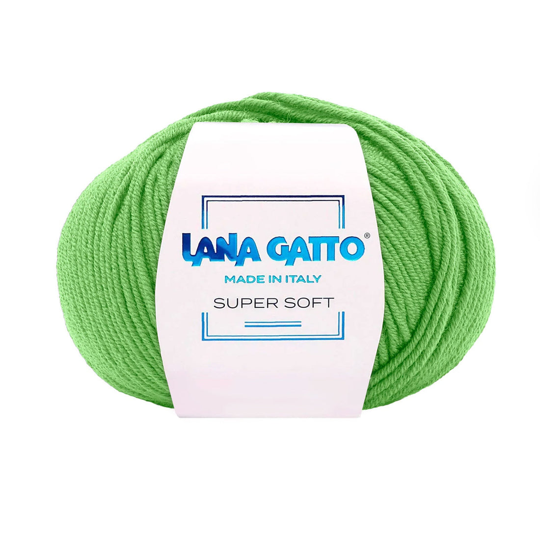Gomitolo 100% Pura Lana Vergine Merino Extrafine, Lana Gatto - Verde Intenso