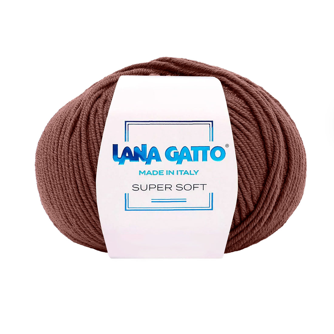 Gomitolo 100% Pura Lana Vergine Merino Extrafine, Lana Gatto - Tonalità Marrone