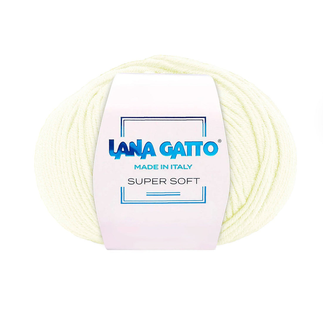 Gomitolo 100% Pura Lana Vergine Merino Extrafine, Lana Gatto - Verde chiaro