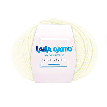Gomitolo 100% Pura Lana Vergine Merino Extrafine, Lana Gatto - Verde chiaro