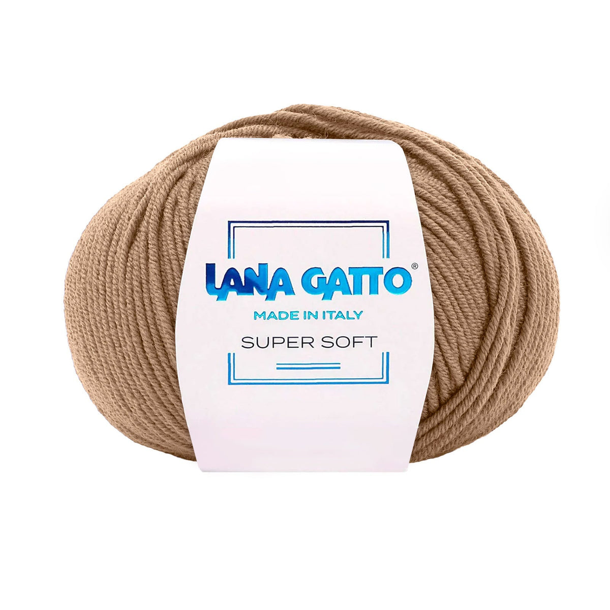 Gomitolo 100% Pura Lana Vergine Merino Extrafine, Lana Gatto - Marrone Chiaro