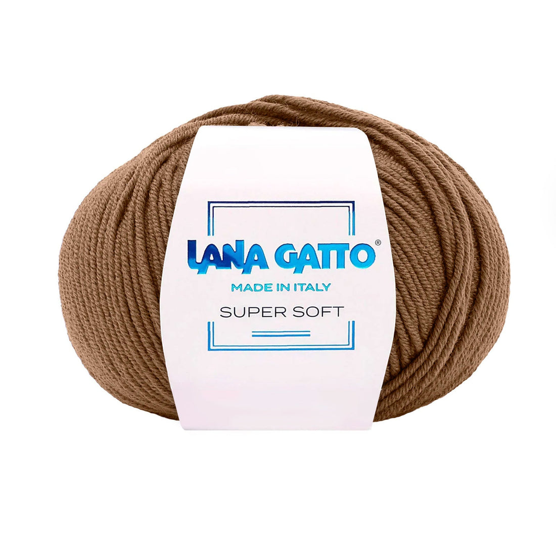 Gomitolo 100% Pura Lana Vergine Merino Extrafine, Lana Gatto - Marrone Tabacco