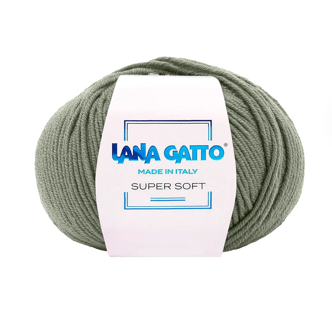 Gomitolo 100% Pura Lana Vergine Merino Extrafine, Lana Gatto - Verde Prato