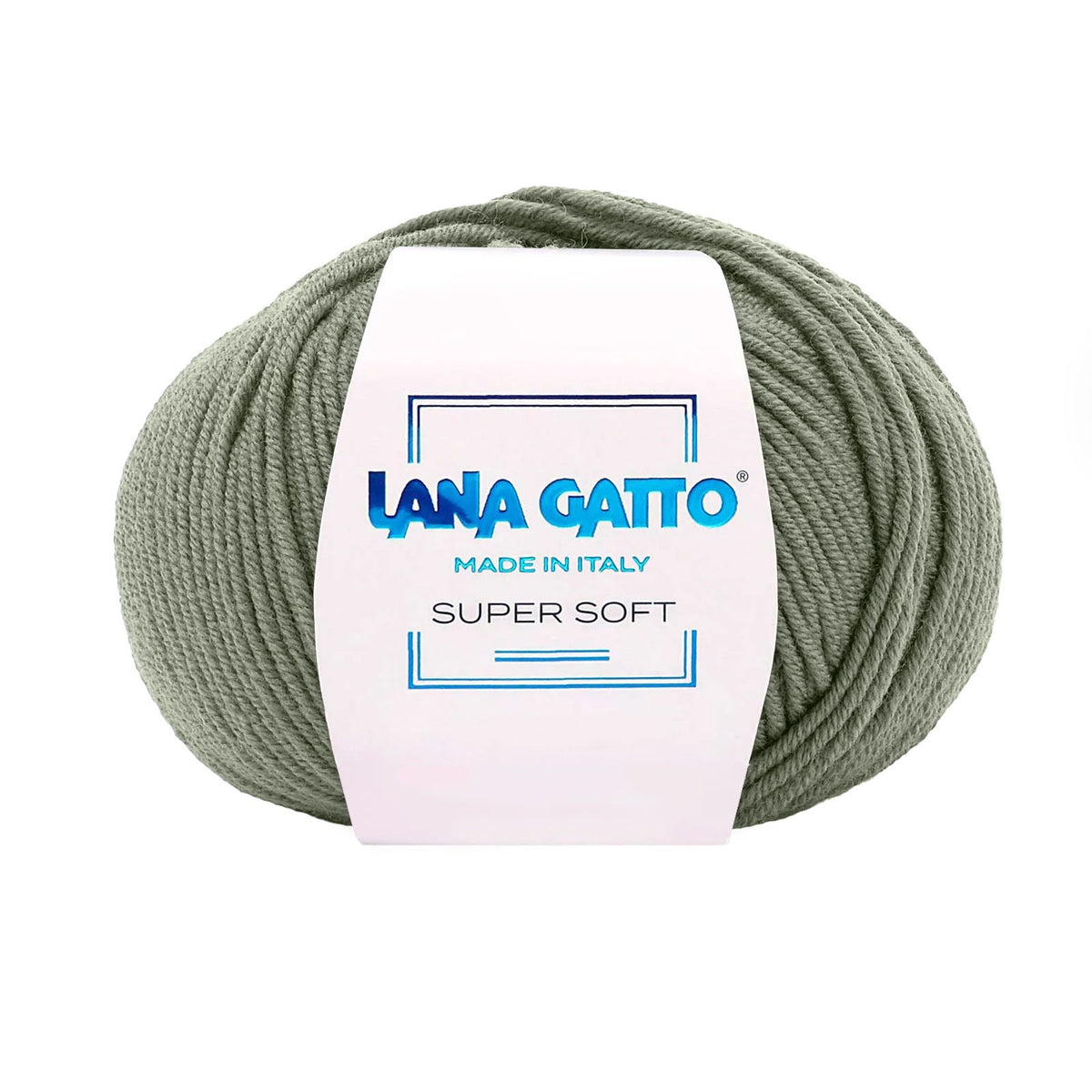 Gomitolo 100% Pura Lana Vergine Merino Extrafine, Lana Gatto - Verde Prato