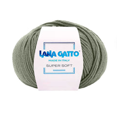 Gomitolo 100% Pura Lana Vergine Merino Extrafine, Lana Gatto - Verde Prato