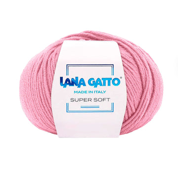 Gomitolo 100% Pura Lana Vergine Merino Extrafine, Lana Gatto - Rosa Corallo