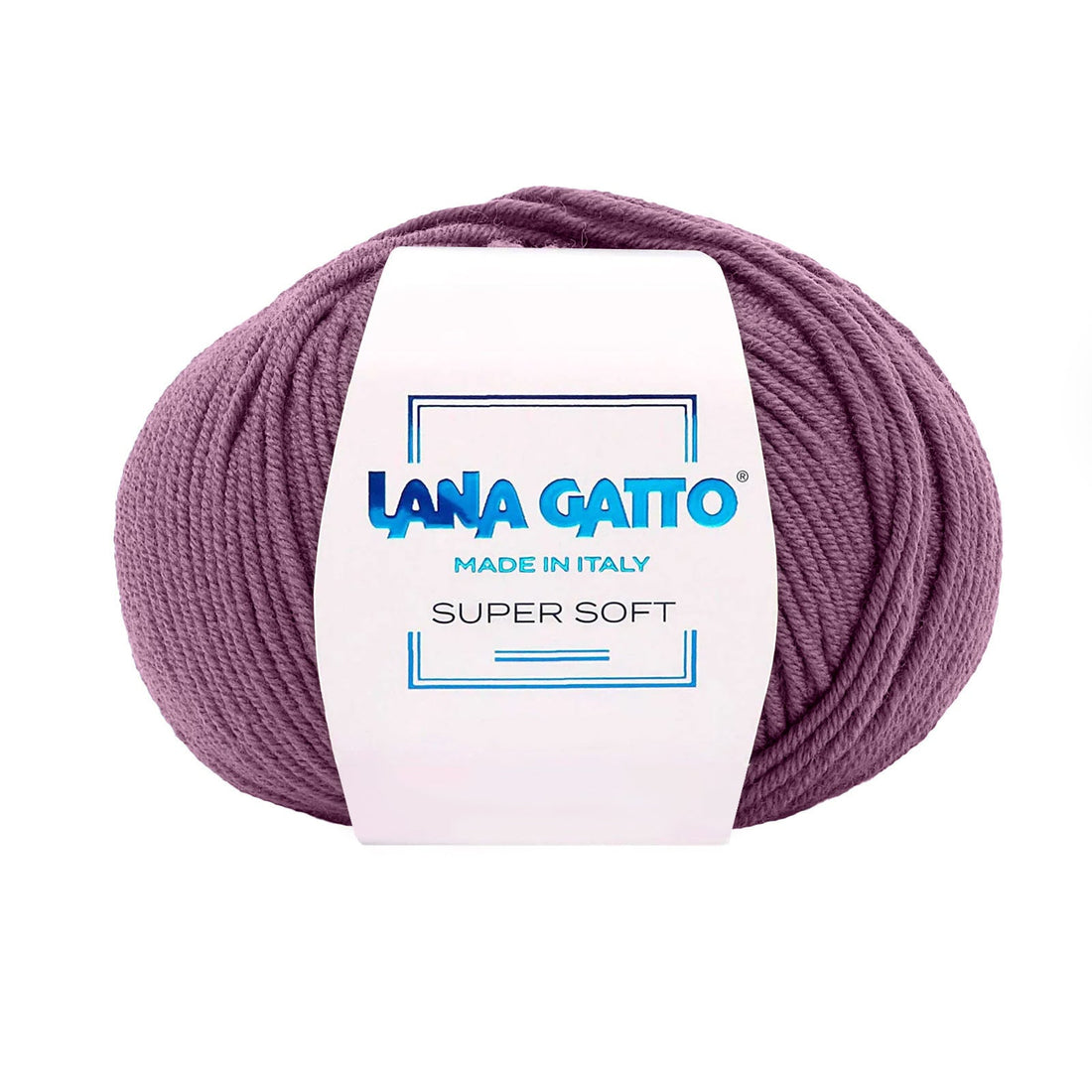 Gomitolo 100% Pura Lana Vergine Merino Extrafine, Lana Gatto - Viola Medio