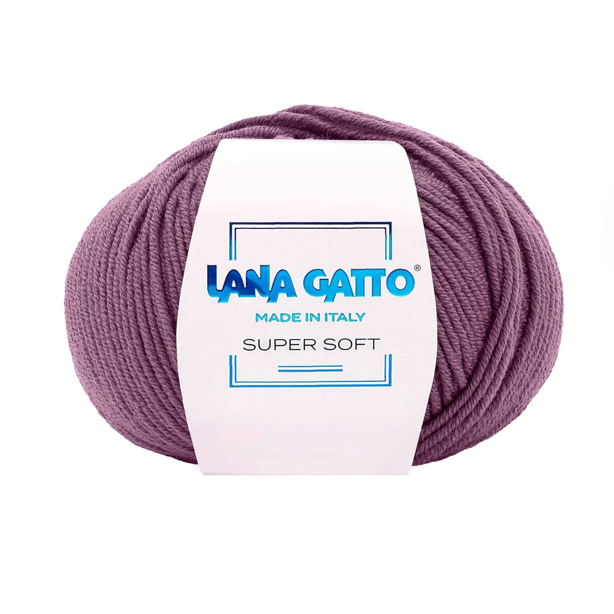Gomitolo 100% Pura Lana Vergine Merino Extrafine, Lana Gatto - Viola Medio