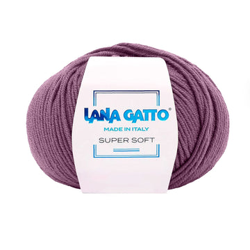 Gomitolo 100% Pura Lana Vergine Merino Extrafine, Lana Gatto - Viola Medio