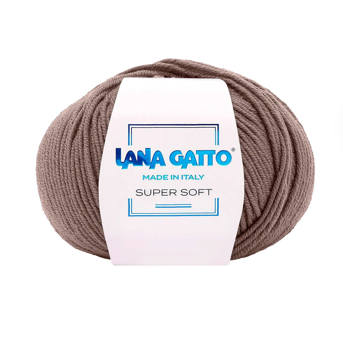 Gomitolo 100% Pura Lana Vergine Merino Extrafine, Lana Gatto - Marrone Castagna