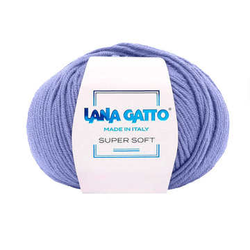 Gomitolo 100% Pura Lana Vergine Merino Extrafine, Lana Gatto - Lilla Scuro