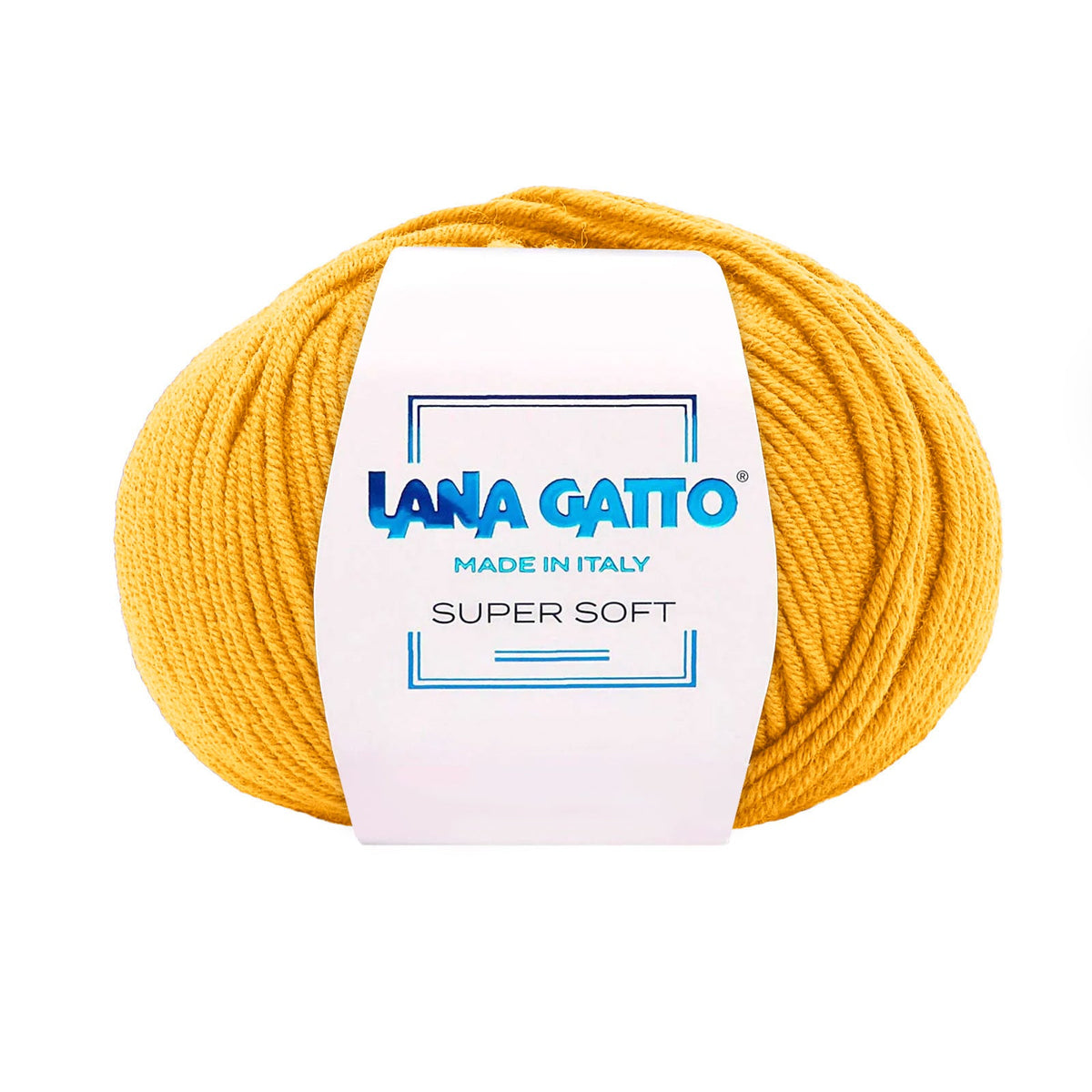 Gomitolo 100% Pura Lana Vergine Merino Extrafine, Lana Gatto - Giallo scuro