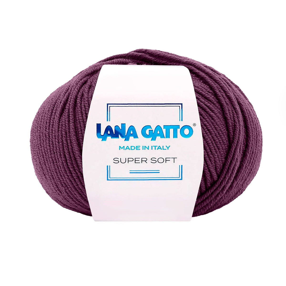 Gomitolo 100% Pura Lana Vergine Merino Extrafine, Lana Gatto - Bordeaux