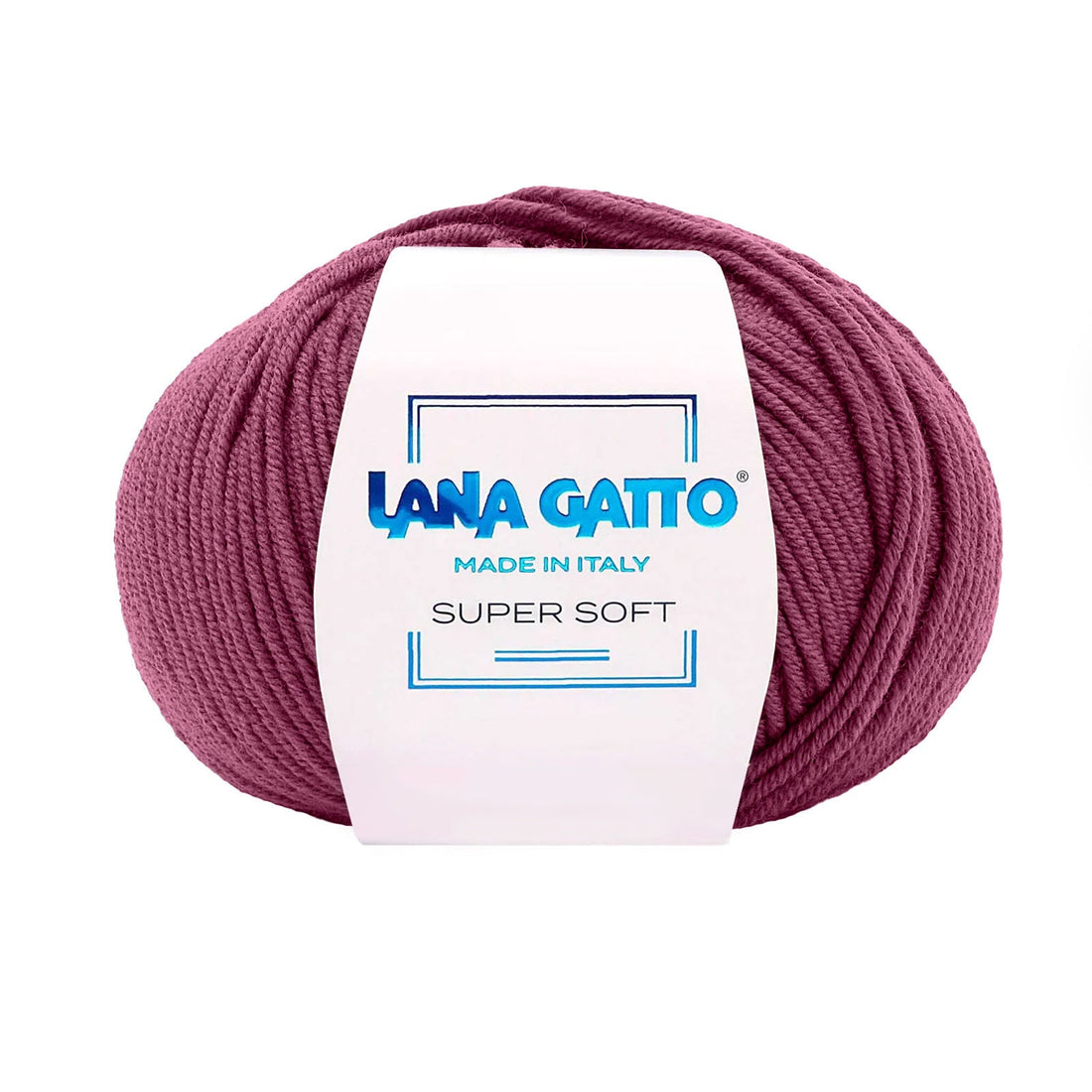 Gomitolo 100% Pura Lana Vergine Merino Extrafine, Lana Gatto - Rosso Molto Scuro