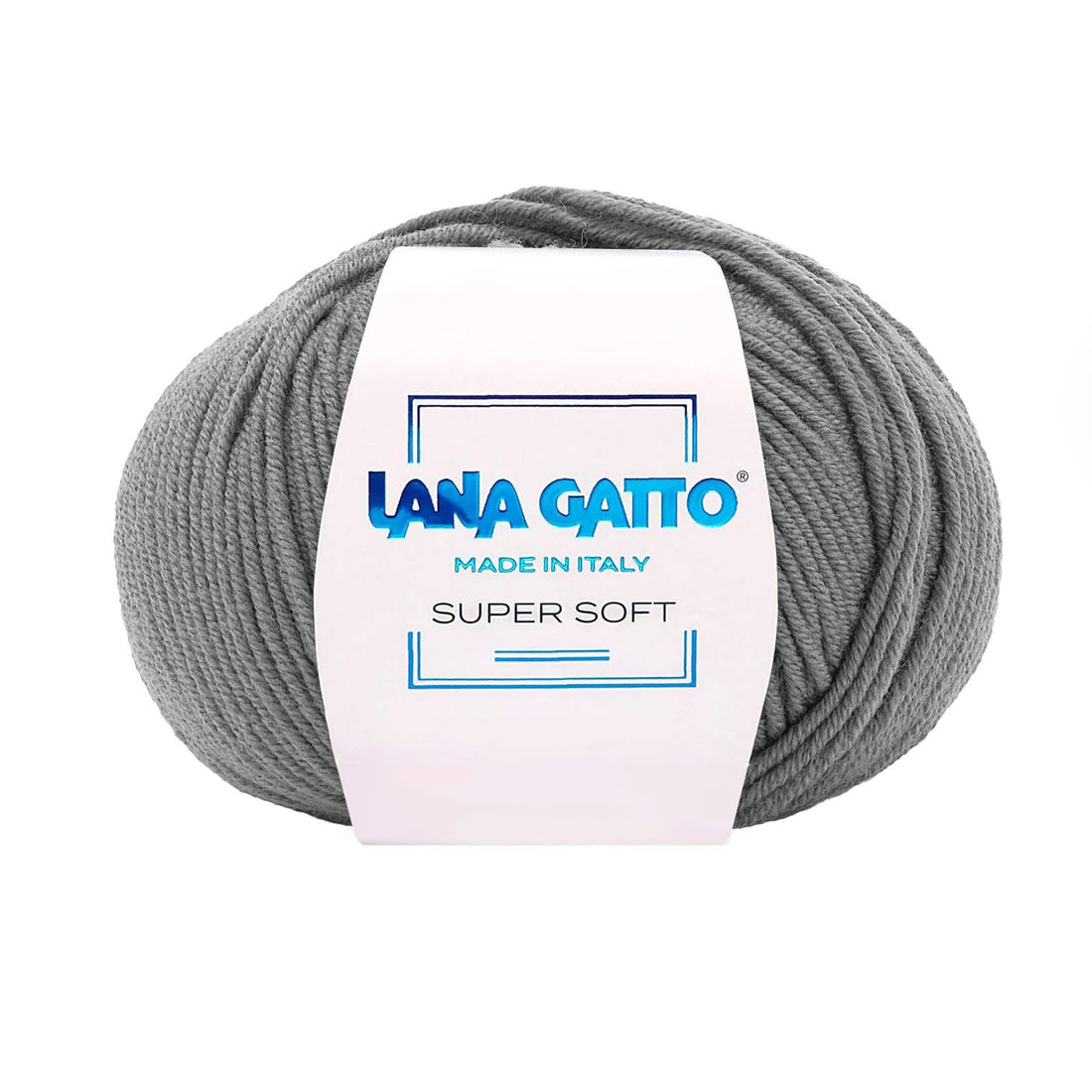 Gomitolo 100% Pura Lana Vergine Merino Extrafine, Lana Gatto - Grigio medio mélange