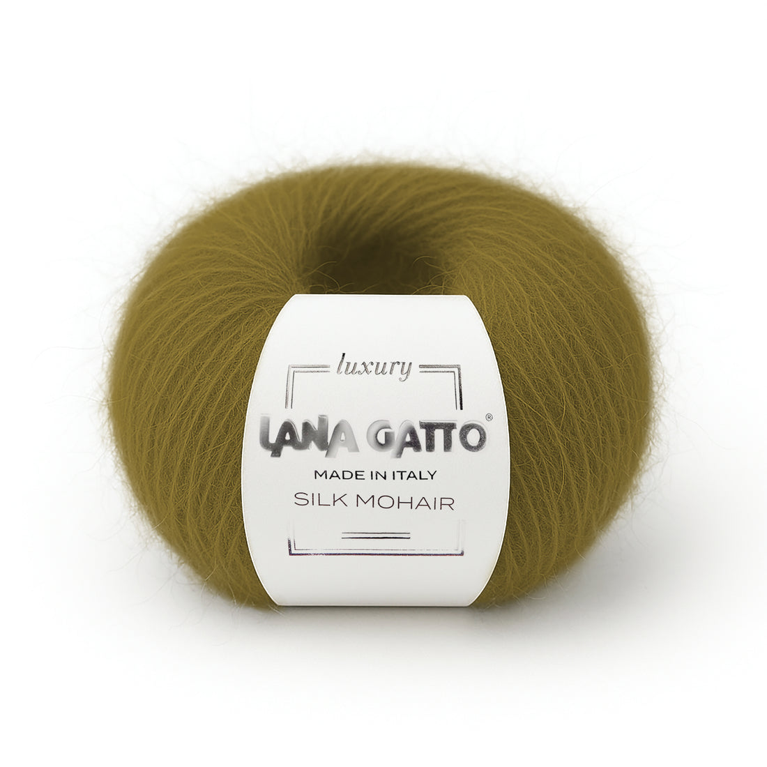 Lana Gatto Silk Mohair Verde oliva - 30142