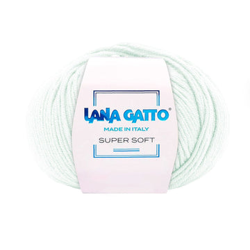 Gomitolo 100% Pura Lana Vergine Merino Extrafine, Lana Gatto - Verde Medio