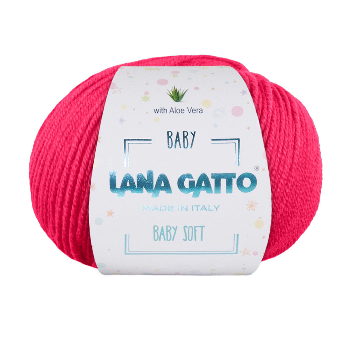 Gomitolo 100% Pura Lana Vergine Merino Extrafine con Aloe Vera, Lana Gatto - Corallo