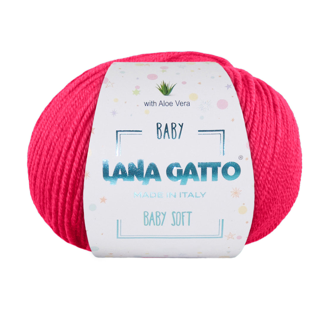 Gomitolo 100% Pura Lana Vergine Merino Extrafine con Aloe Vera, Lana Gatto - Tonalità Rosa