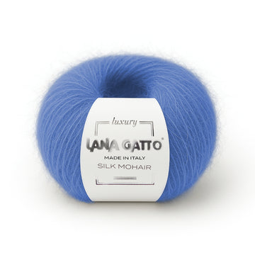 Silk Mohair, Lana Gatto Luxury Line - Light Blue Colors