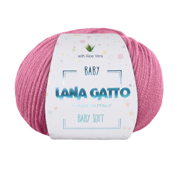 Gomitolo 100% Pura Lana Vergine Merino Extrafine con Aloe Vera, Lana Gatto - Rosa Chiaro