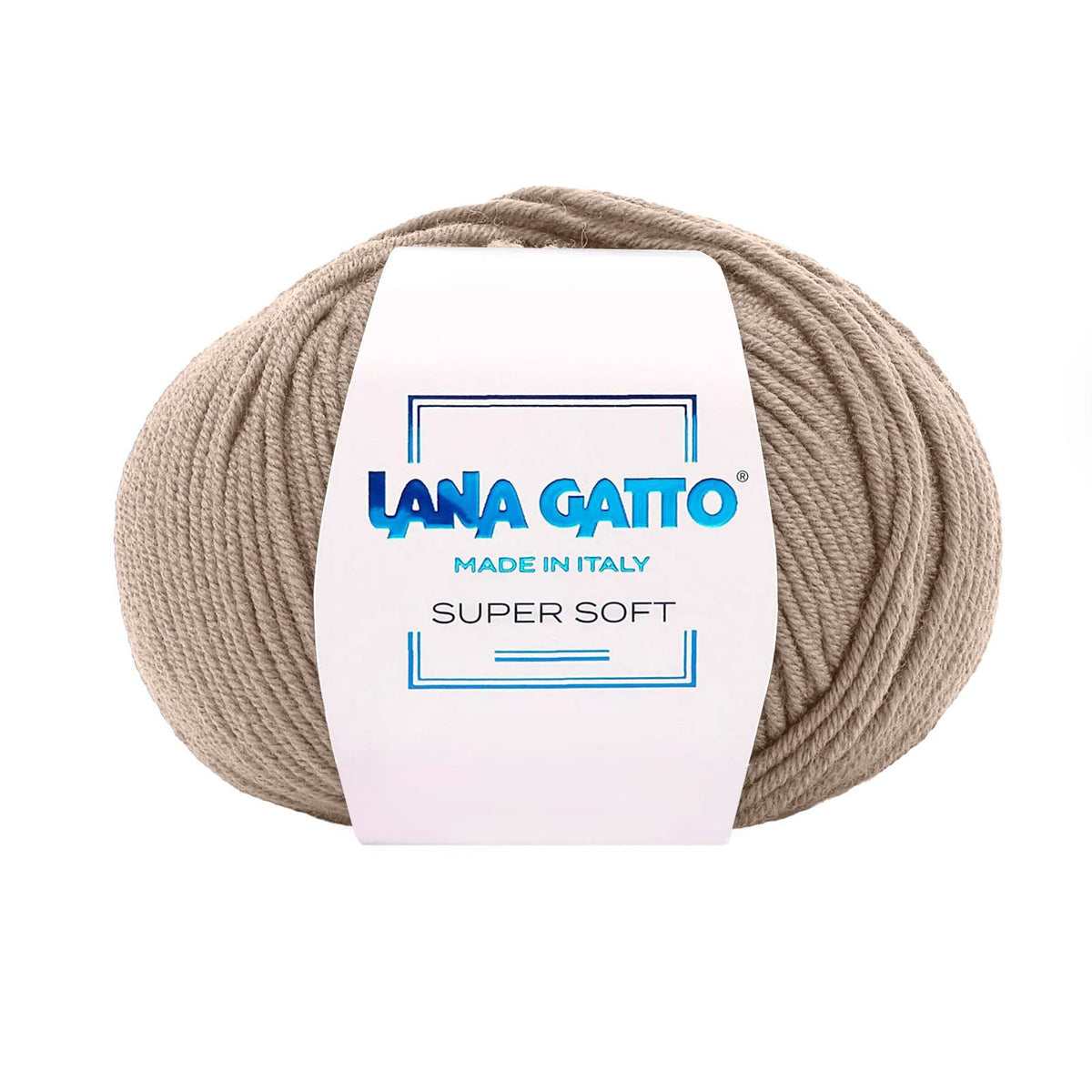 Gomitolo 100% Pura Lana Vergine Merino Extrafine, Lana Gatto - Beige Medio
