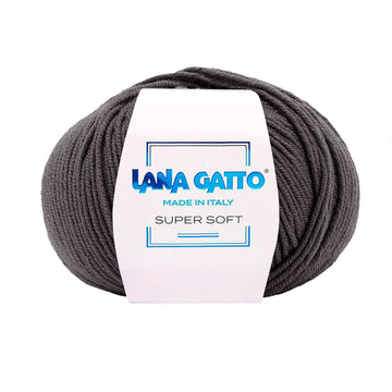 Gomitolo 100% Pura Lana Vergine Merino Extrafine, Lana Gatto - Marrone Scuro