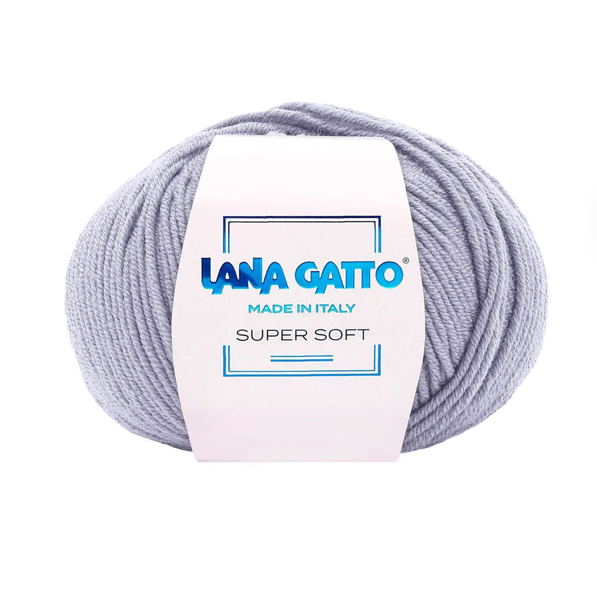 Gomitolo 100% Pura Lana Vergine Merino Extrafine, Lana Gatto - Lilla Pastello