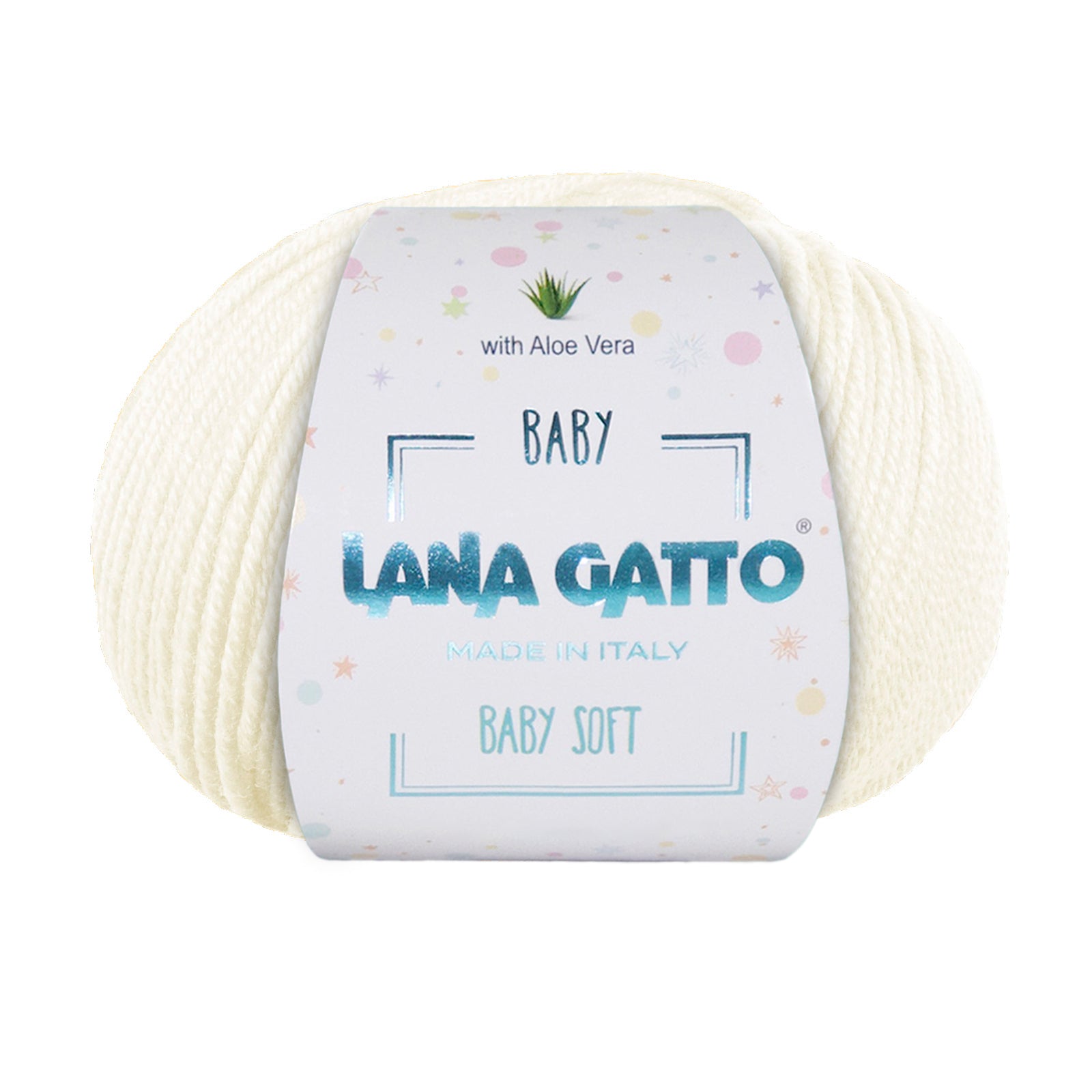Gomitolo 100% Pura Lana Vergine Merino Extrafine con Aloe Vera, Lana Gatto - Tonalità Neutre