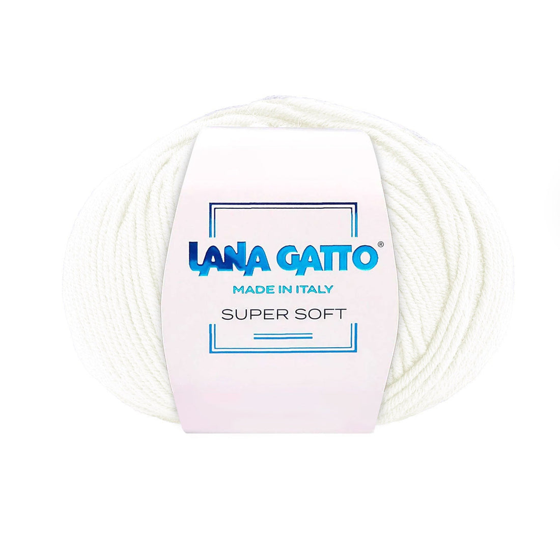 Gomitolo 100% Pura Lana Vergine Merino Extrafine, Lana Gatto - Naturale