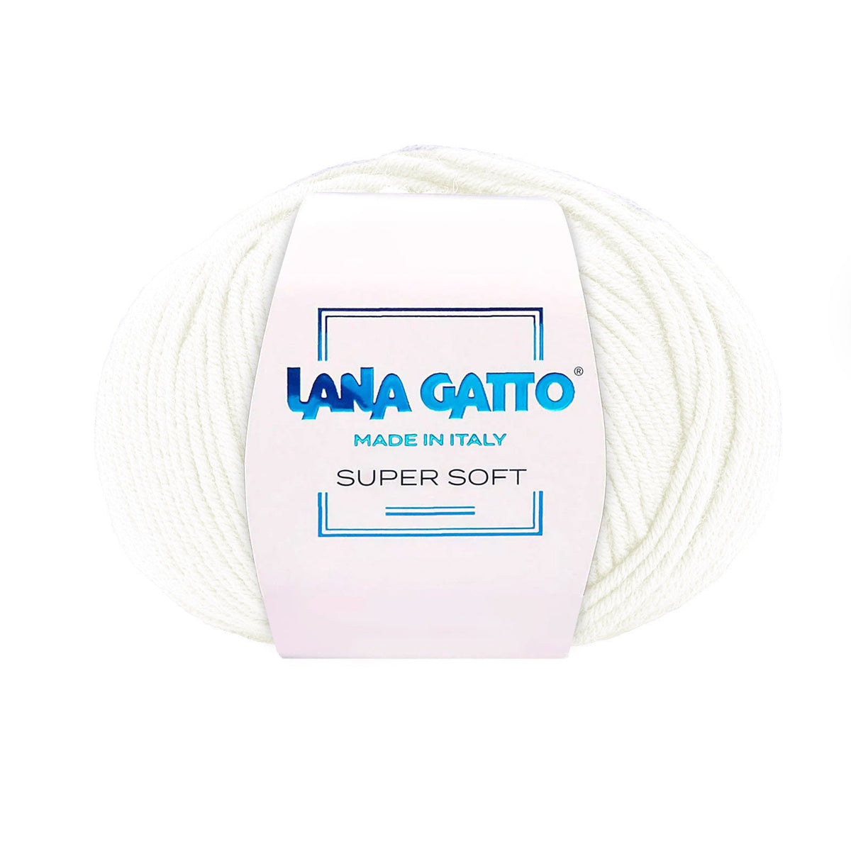Gomitolo 100% Pura Lana Vergine Merino Extrafine, Lana Gatto - Naturale